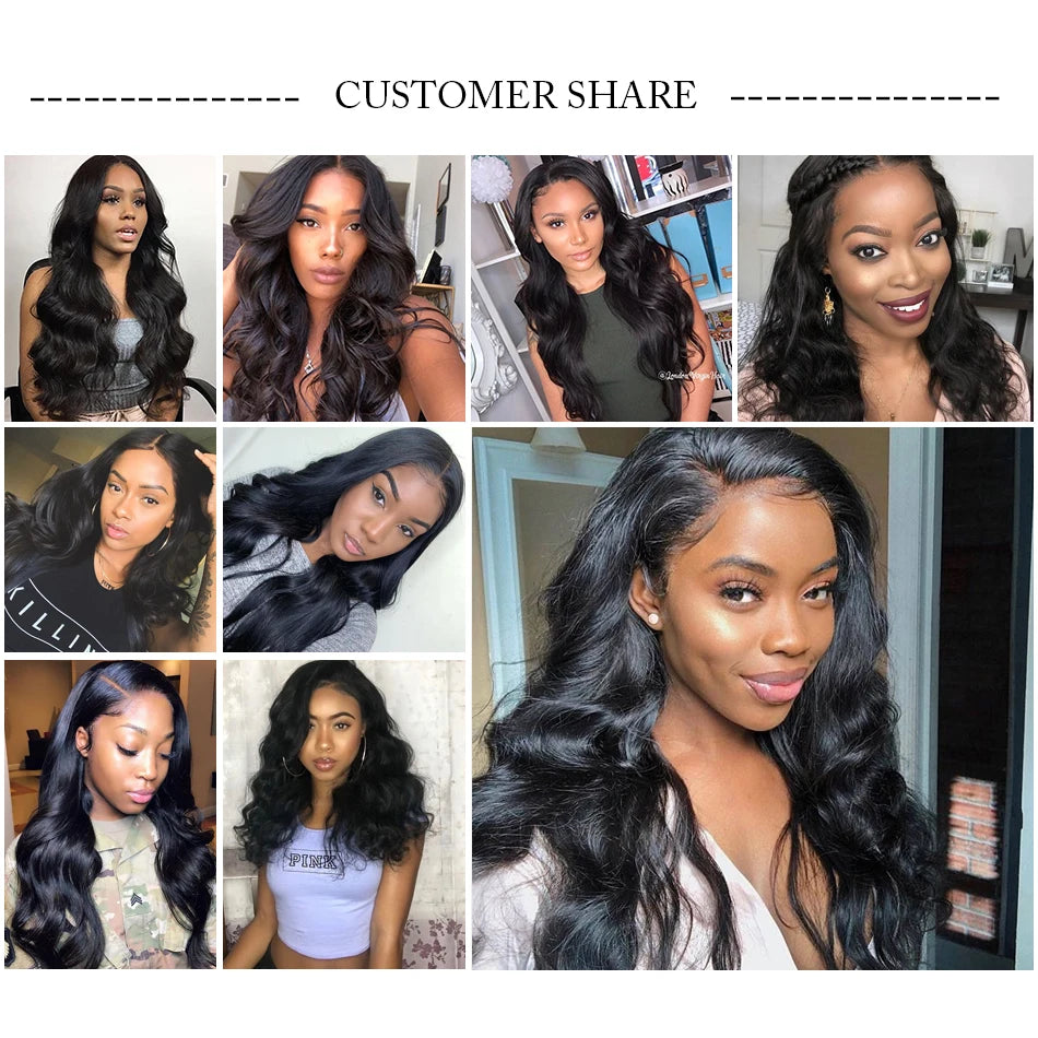 3 PCS Body Wave Bundles 100% Unprocessed Virgin Hair Brazilian Weaving Human Hair Bundles Natural Color Remy Hair Extensions