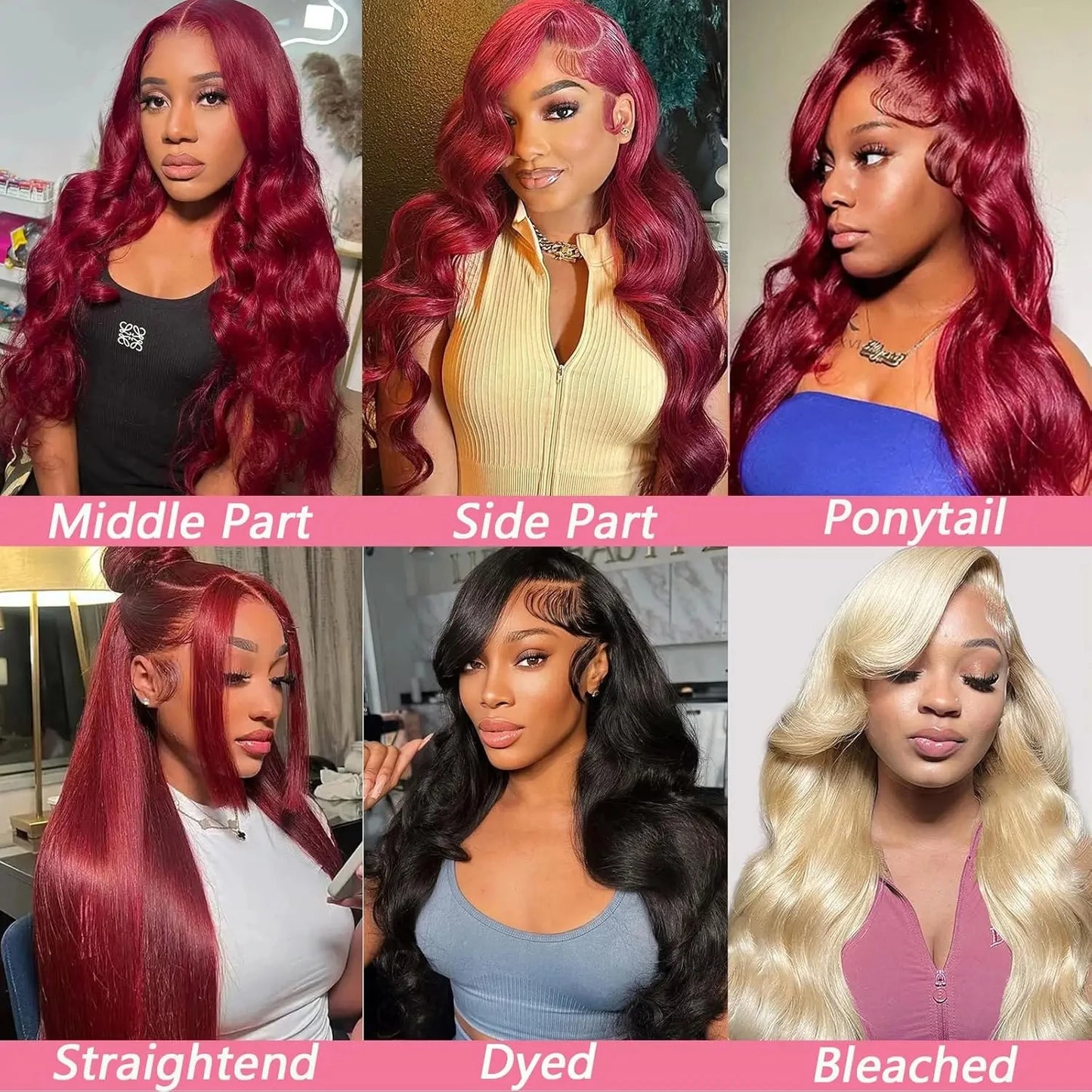 30 Inch 200% Body Wave Wig Burgundy 99J Lace Front Wig 13x4 13x6 HD Lace Frontal Wig Human Hair Pre Plucked 99j Red Colored Wig