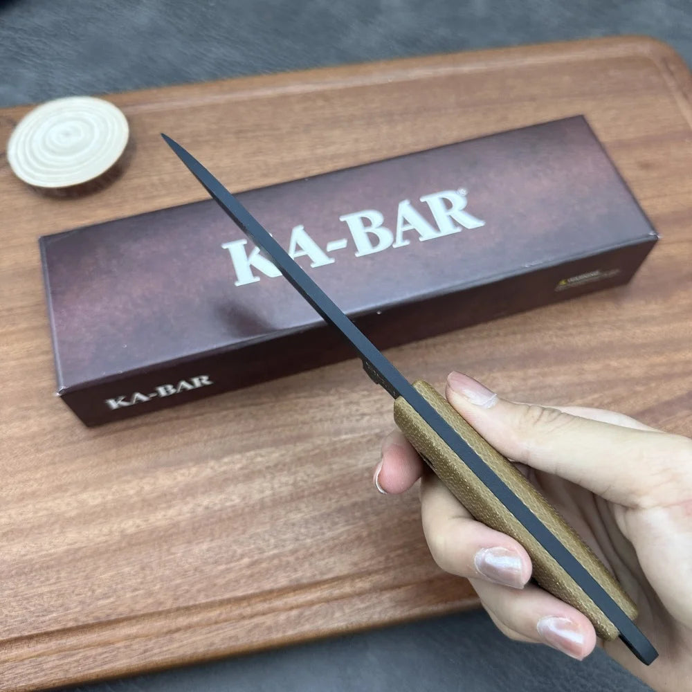 High Hardness Light Straight Knife Ultra Durable D2 Steel Blade Linen Handle Outdoor Camping Survival Tactics EDC Hunting Knife