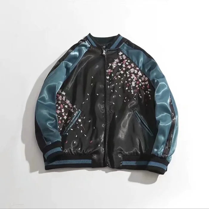 Koi Embroidered Bomber Jacket