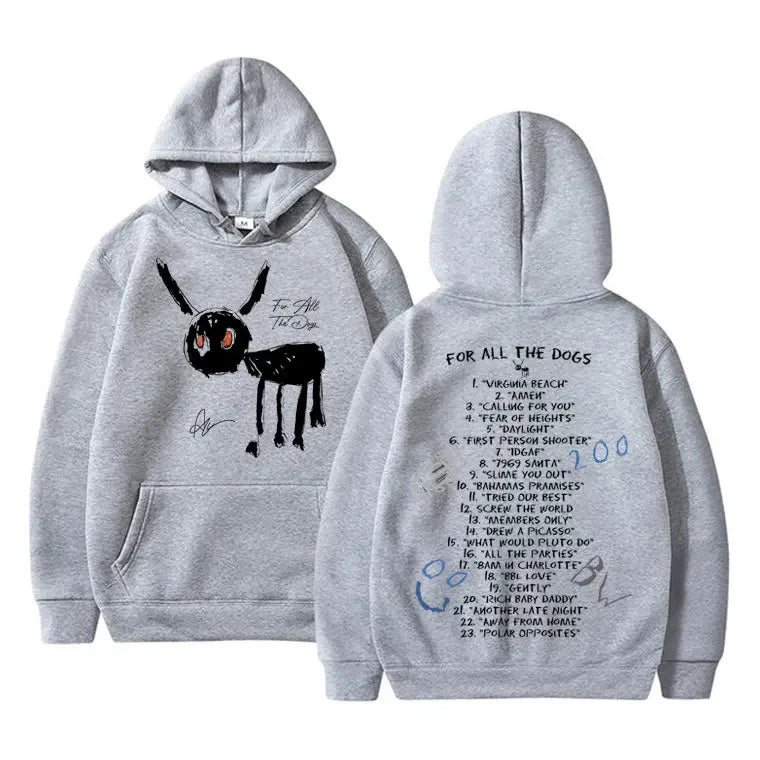 Graphic Print Pullover Hooded Streetwear
