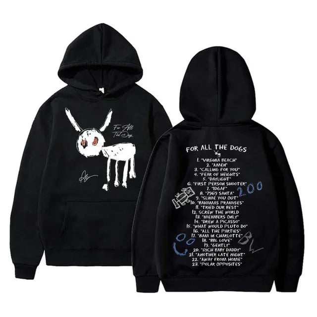 Graphic Print Pullover Hooded Streetwear
