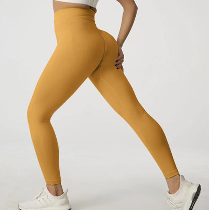 Seamless High-Waist Yoga Leggings – Quick-Dry, Butt-Lift Fit