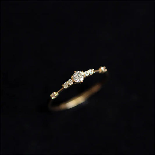 Elegant Crystal Wedding Ring