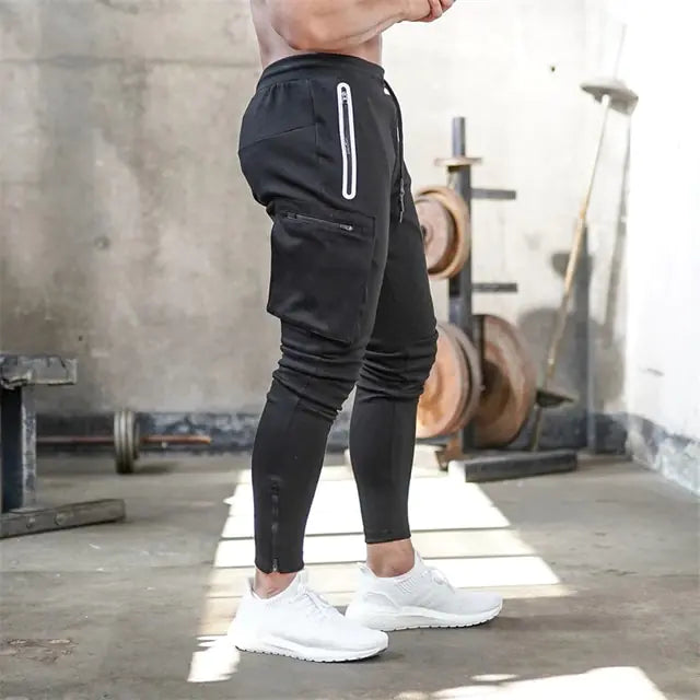 Men's Multi-Pocket Zipper Sports Pants
