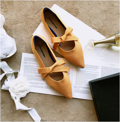 Women’s Bow Mary Jane Flats – Elegant Slip-On Shoes for Casual & Dressy Looks