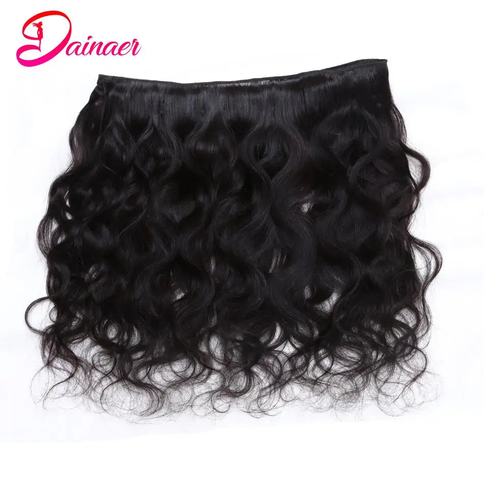 3 PCS Body Wave Bundles 100% Unprocessed Virgin Hair Brazilian Weaving Human Hair Bundles Natural Color Remy Hair Extensions