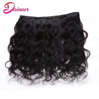 3 PCS Body Wave Bundles 100% Unprocessed Virgin Hair Brazilian Weaving Human Hair Bundles Natural Color Remy Hair Extensions