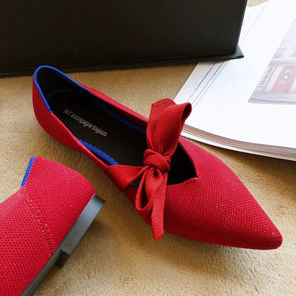Women’s Bow Mary Jane Flats – Elegant Slip-On Shoes for Casual & Dressy Looks