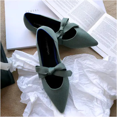 Women’s Bow Mary Jane Flats – Elegant Slip-On Shoes for Casual & Dressy Looks