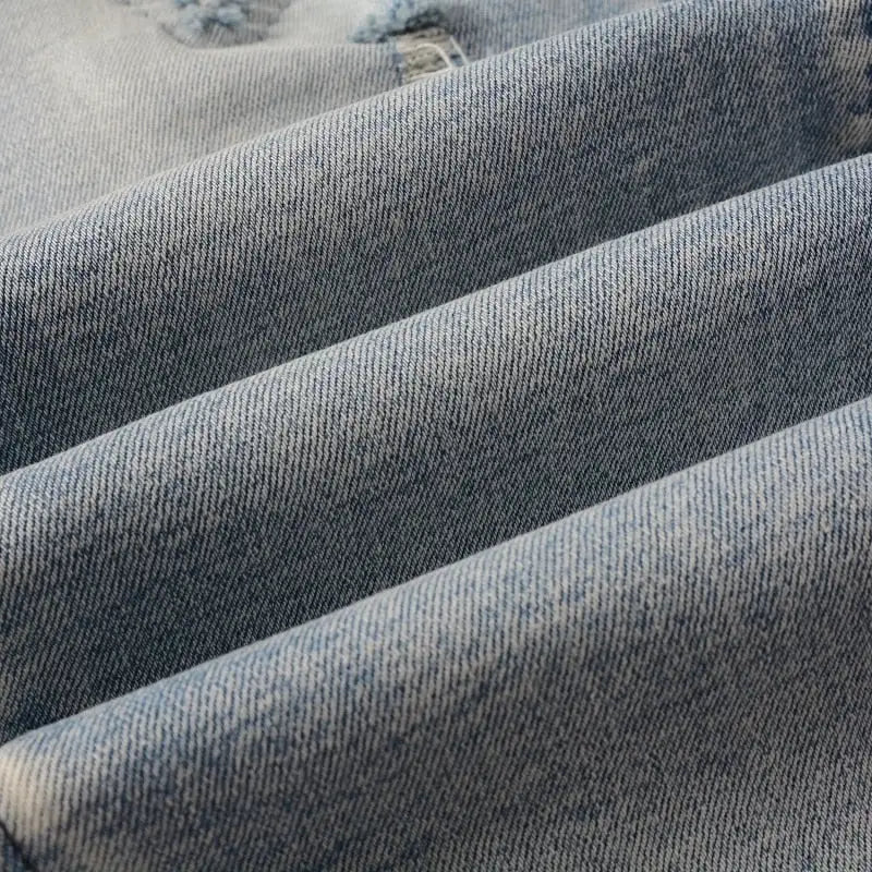 Distressed Patchwork Jeans