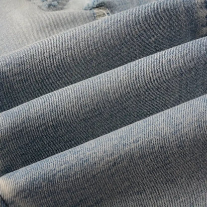 Distressed Patchwork Jeans