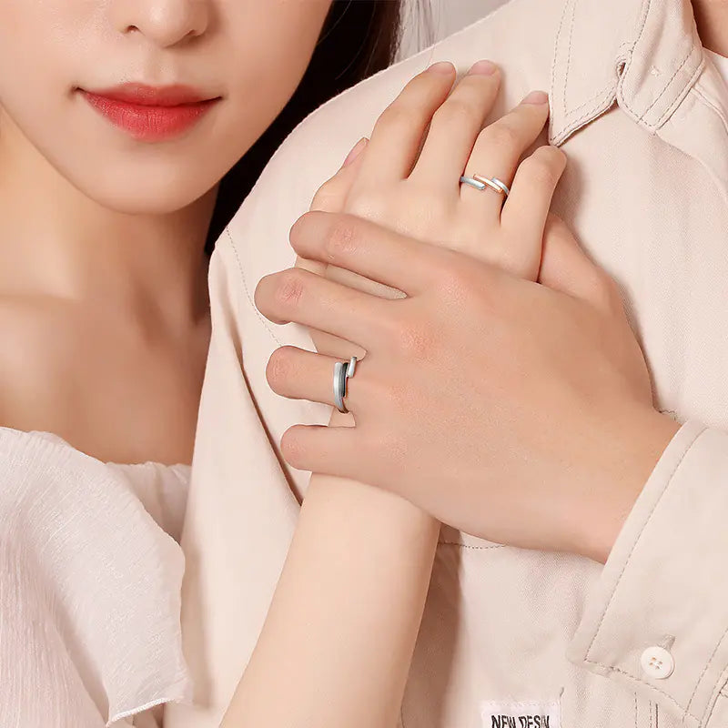 Minimalist Korean Couple Ring – Unisex Fashion Band, Cold Scene Style