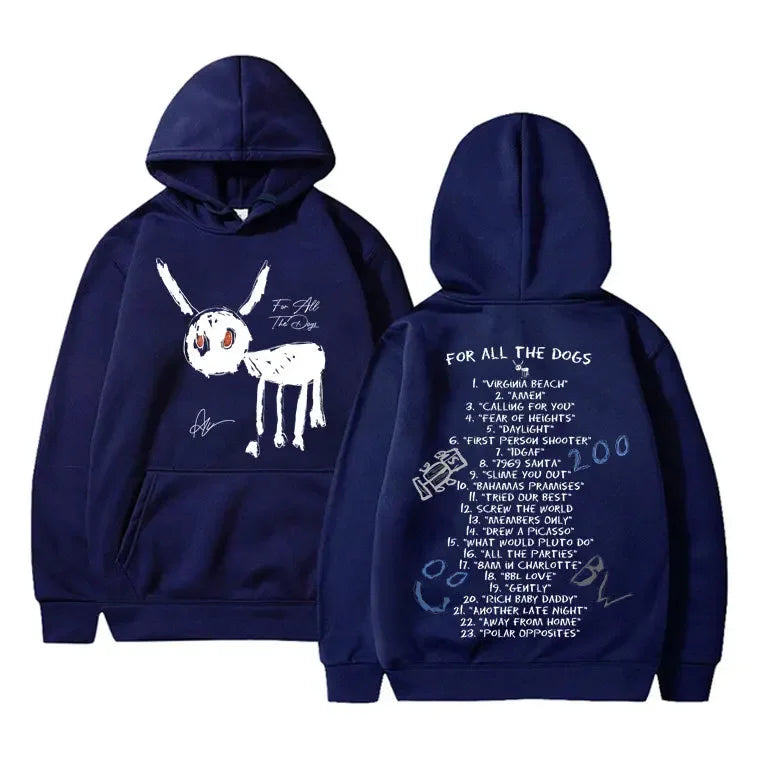 Graphic Print Pullover Hooded Streetwear