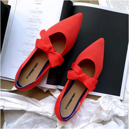 Women’s Bow Mary Jane Flats – Elegant Slip-On Shoes for Casual & Dressy Looks