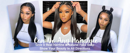 38 42 48 Inch 13x6 HD Transparent Bone Straight Lace Front Wigs 300 Density Straight Lace Front Wigs Brazilian Human Hair Wigs