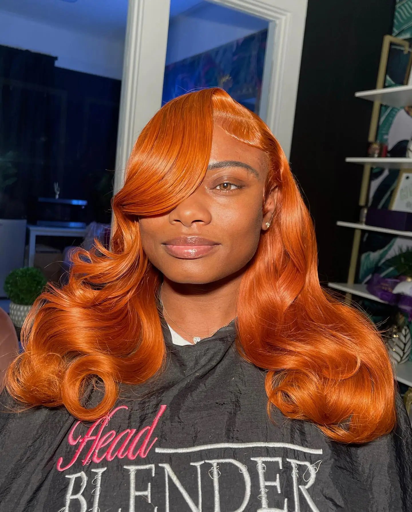 Ginger Orange 13x4 Body Wave 200 Density Short Bob Frontal Wig Brazilian Virgin Hair HD Transparent Lace wig Pre plucked Wigs