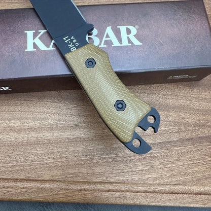 High Hardness Light Straight Knife Ultra Durable D2 Steel Blade Linen Handle Outdoor Camping Survival Tactics EDC Hunting Knife