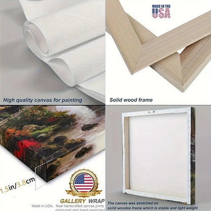 【 Elegant 】 Modern abstract canvas art, pine frame - geometric urban landscape design, 1.5 inches thick, interior decoration