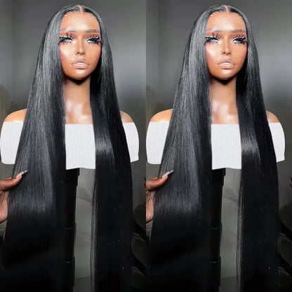 38 42 48 Inch 13x6 HD Transparent Bone Straight Lace Front Wigs 300 Density Straight Lace Front Wigs Brazilian Human Hair Wigs