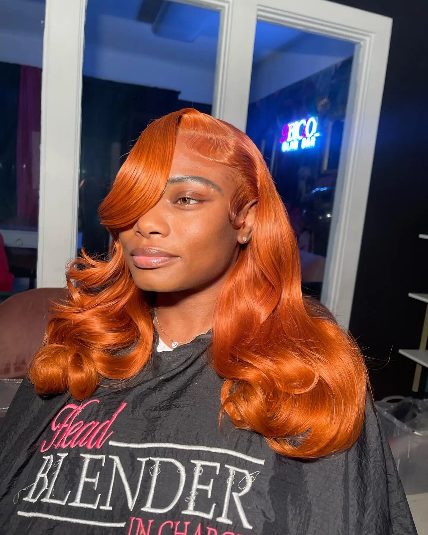 Ginger Orange 13x4 Body Wave 200 Density Short Bob Frontal Wig Brazilian Virgin Hair HD Transparent Lace wig Pre plucked Wigs