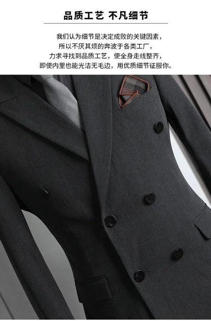 Customer Made Clothes Men Casual Fashion Business Blazer Jacket for Men Double Breasted Suit Jackets Coat Male Men Clothing