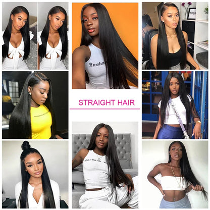 38 42 48 Inch 13x6 HD Transparent Bone Straight Lace Front Wigs 300 Density Straight Lace Front Wigs Brazilian Human Hair Wigs