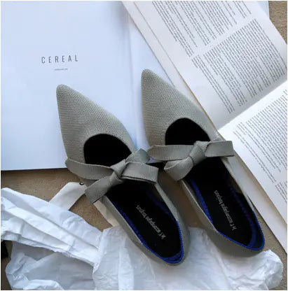 Women’s Bow Mary Jane Flats – Elegant Slip-On Shoes for Casual & Dressy Looks