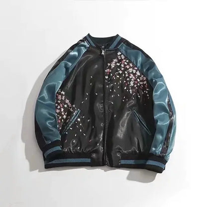 Koi Embroidered Bomber Jacket