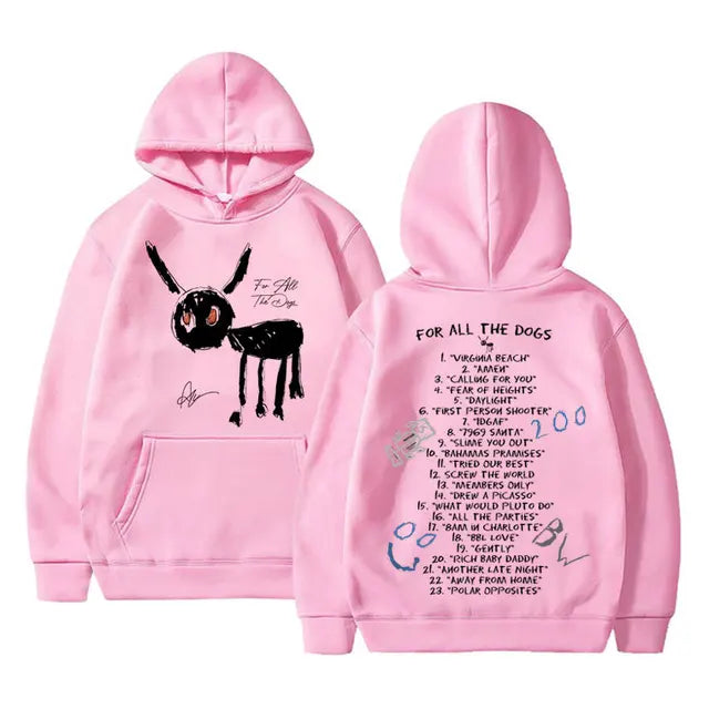 Graphic Print Pullover Hooded Streetwear