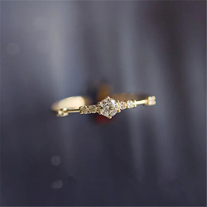 Elegant Crystal Wedding Ring