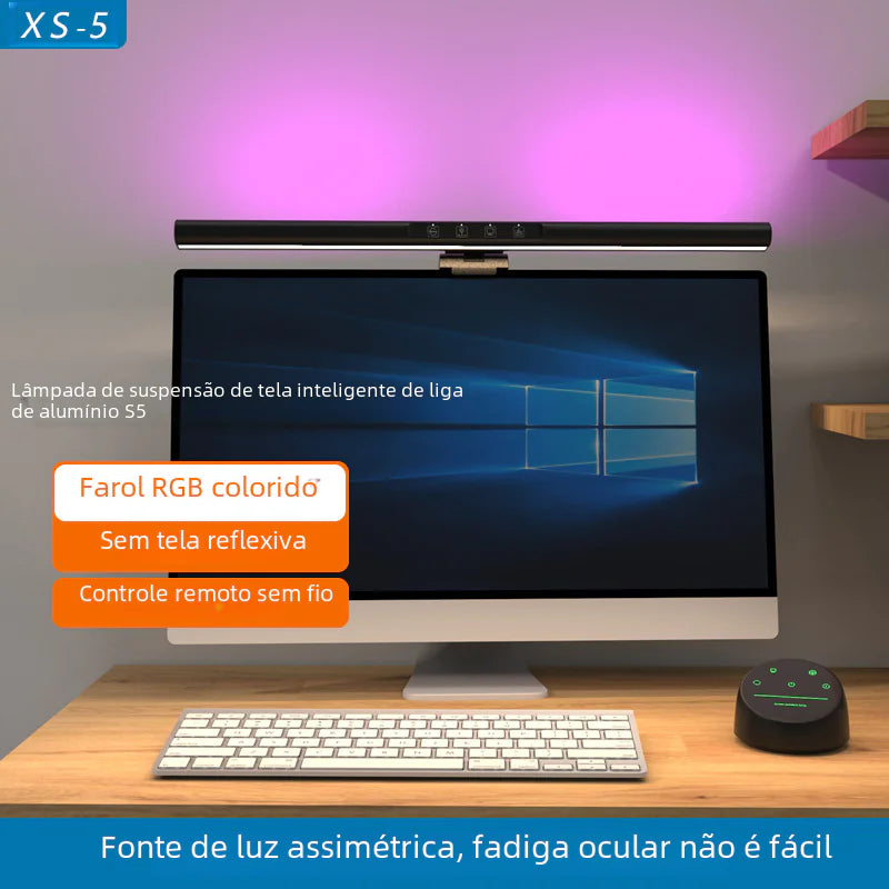 🌈 LED Monitor Light Bar with Ambient Backlight – Eye-Care, USB Powered