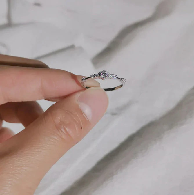 Elegant Crystal Wedding Ring