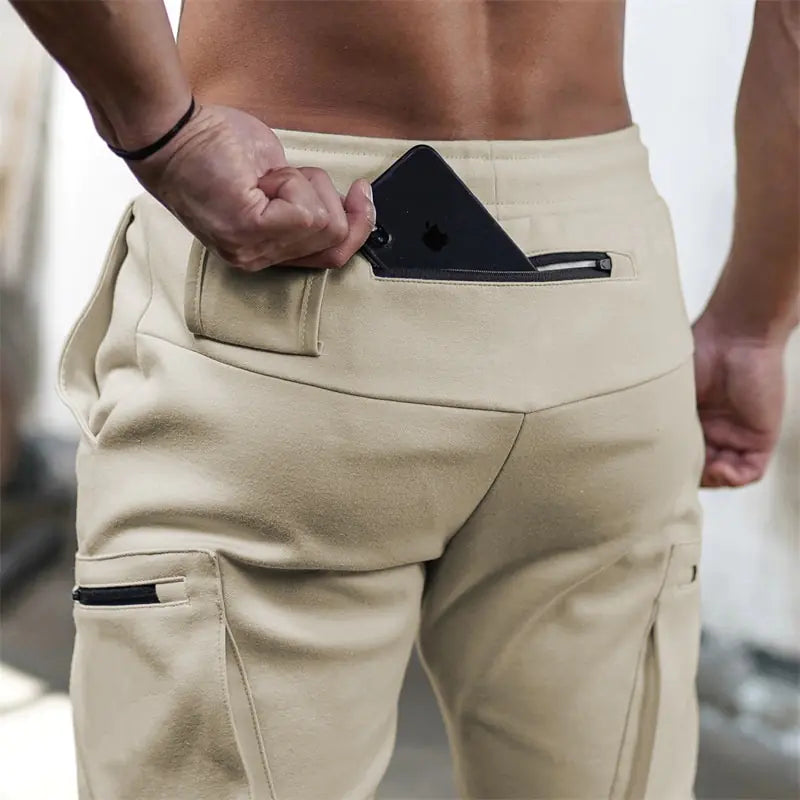 Men's Multi-Pocket Zipper Sports Pants