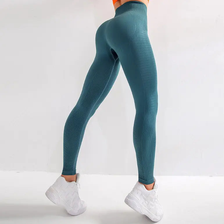 Seamless High-Waist Yoga Leggings – Quick-Dry, Butt-Lift Fit