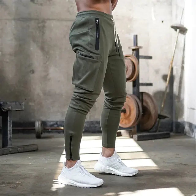 Men's Multi-Pocket Zipper Sports Pants